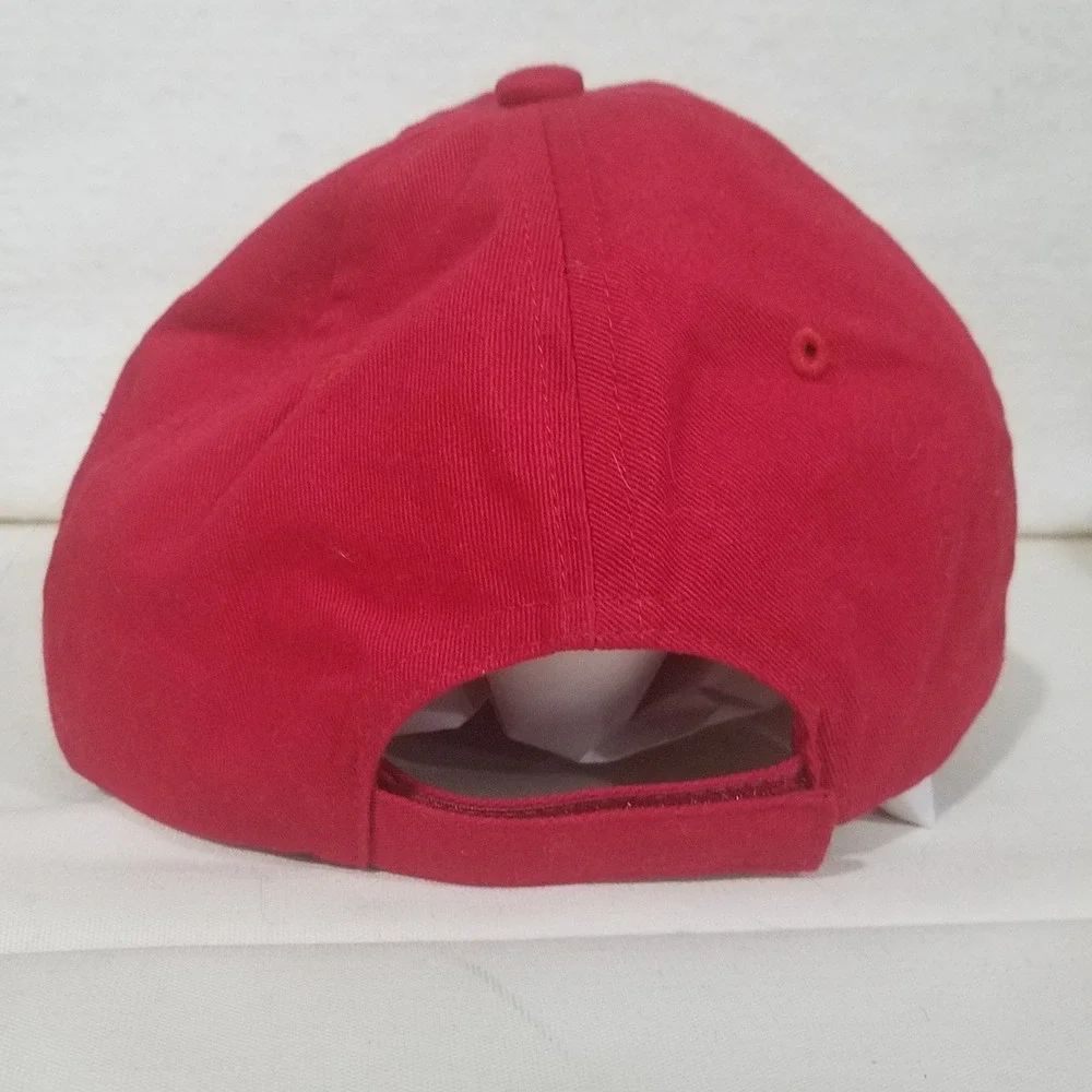 Disney Minnie Mouse Red Baseball Cap Large Adjustable‎ Embroidered Rhinestones